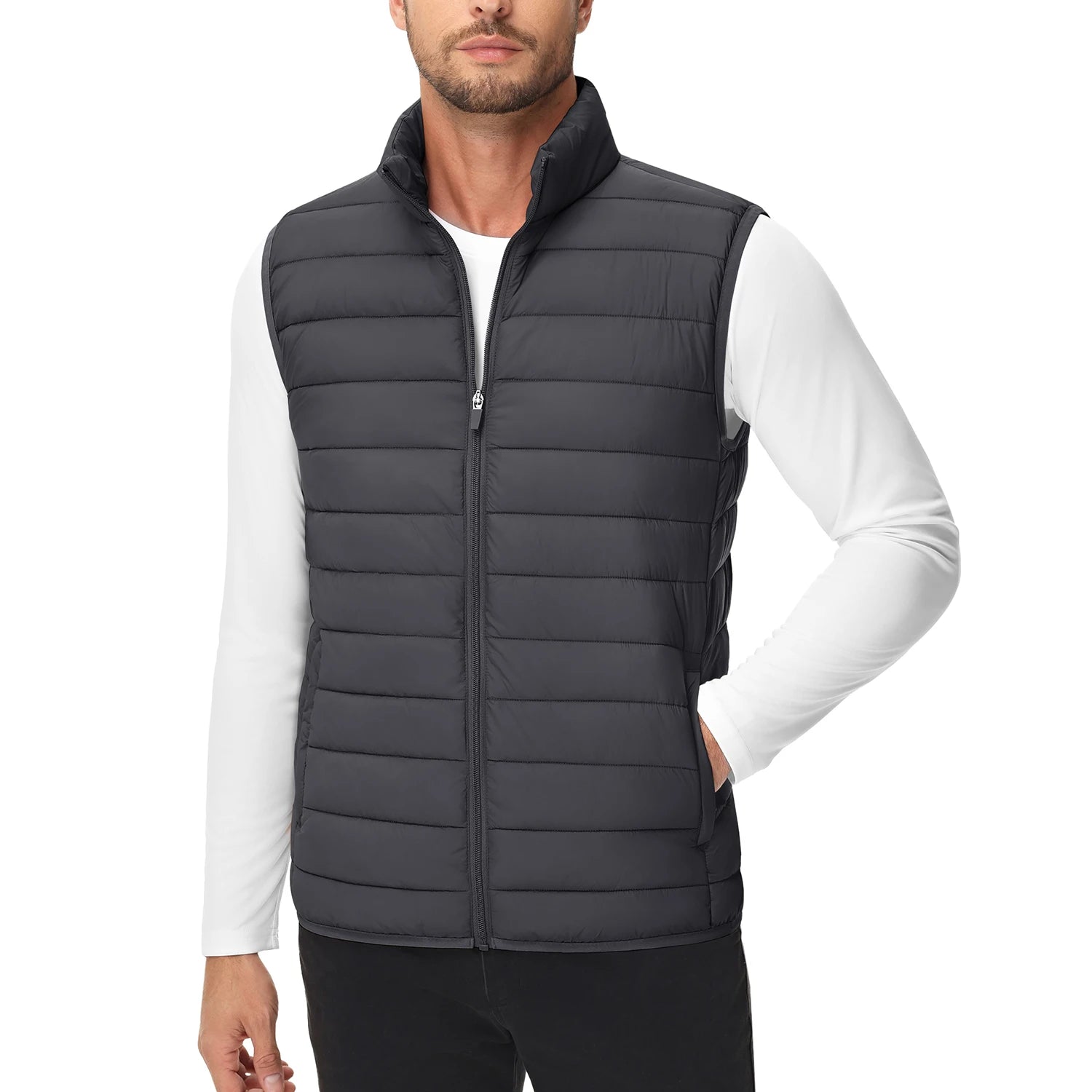 Lightweight Puffer Vest – Men’s Windproof Sleeveless Winter Waistcoat