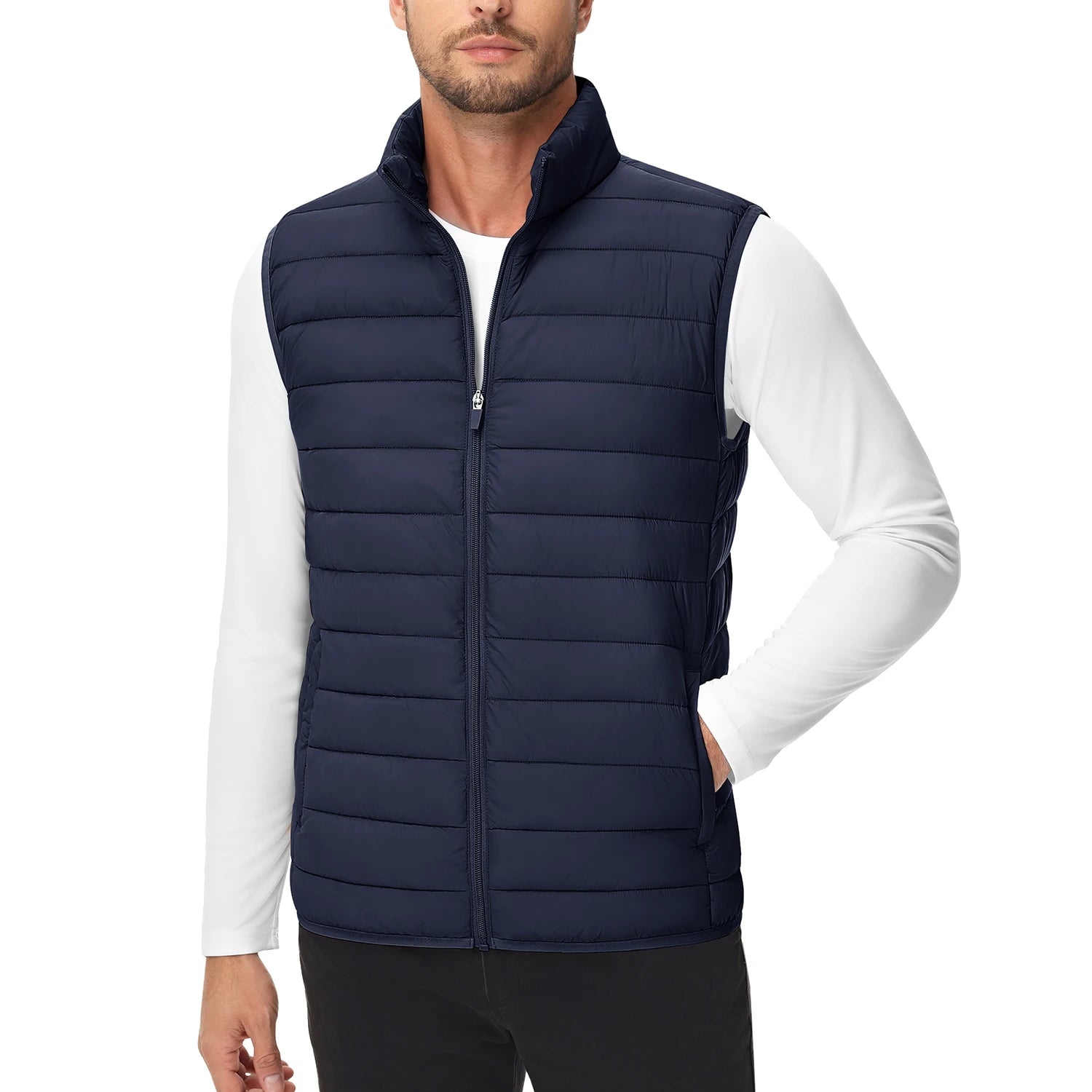 Lightweight Puffer Vest – Men’s Windproof Sleeveless Winter Waistcoat