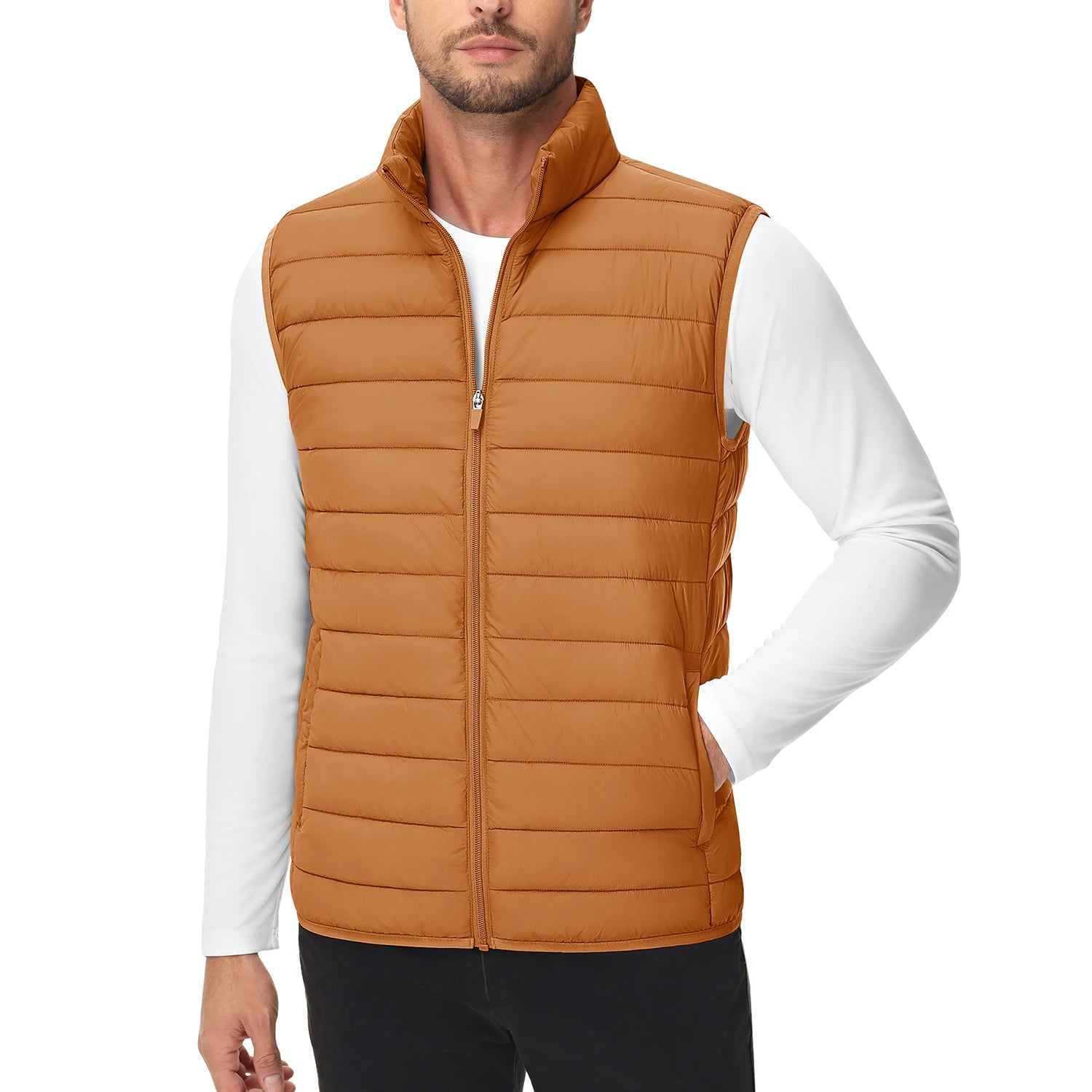 Lightweight Puffer Vest – Men’s Windproof Sleeveless Winter Waistcoat