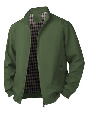 Spring/Fall Casual Jacket – Lightweight Zip-Up Coat with Stand Collar & Pockets