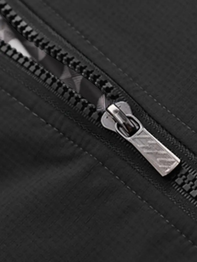 Spring/Fall Casual Jacket – Lightweight Zip-Up Coat with Stand Collar & Pockets