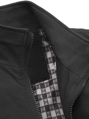 Spring/Fall Casual Jacket – Lightweight Zip-Up Coat with Stand Collar & Pockets